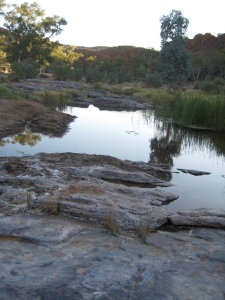Sunset on the pools at Ruby Gorge, NT